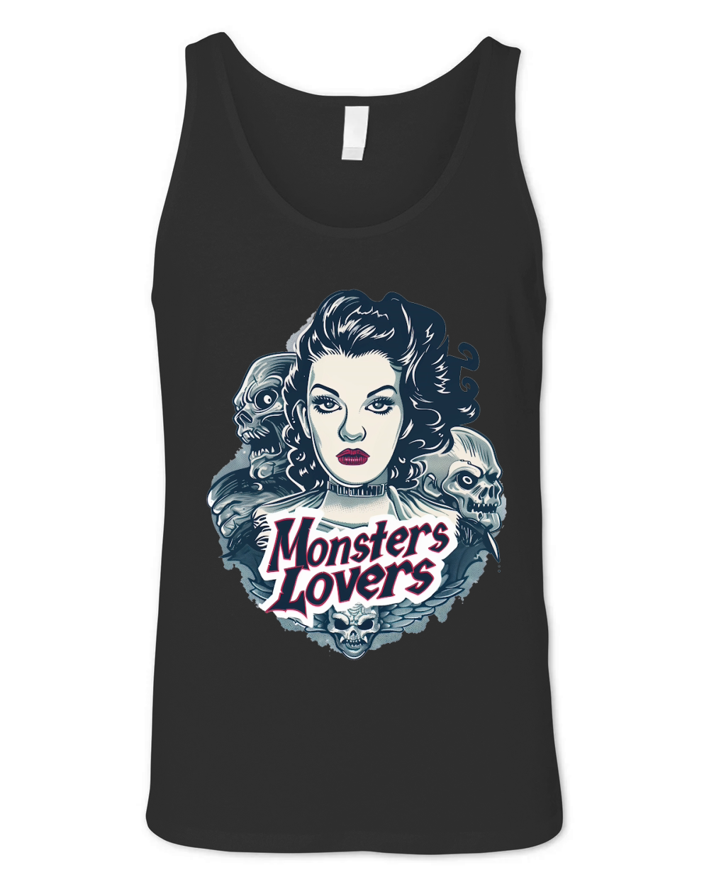 Monster Lover Vintage Halloween 4 Unisex Jersey Tank
