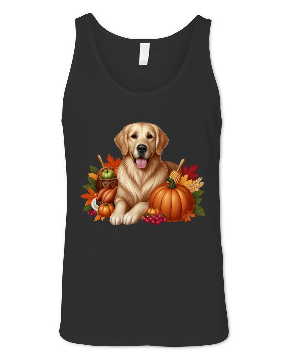 Retriever Thanksgiving Dog clipart (3) Unisex Jersey Tank