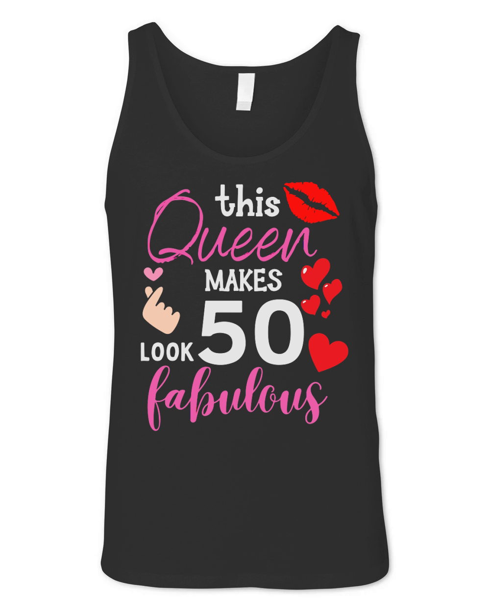 This Queen Makes 50 Look Fabulous birthday 50th Unisex Jersey Tank