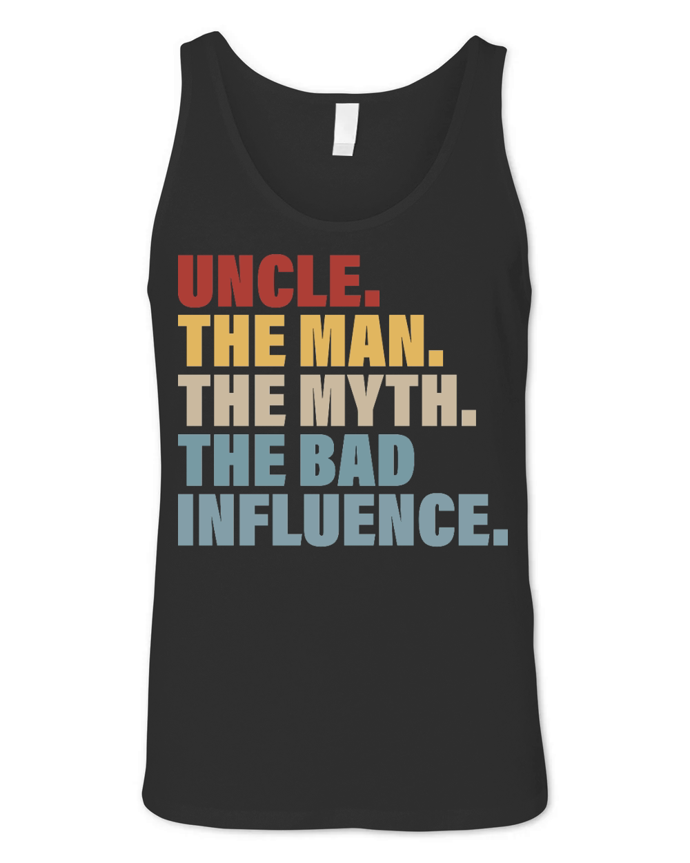 Vintage Fun Uncle Man Myth Bad Influence Funny Unisex Jersey Tank
