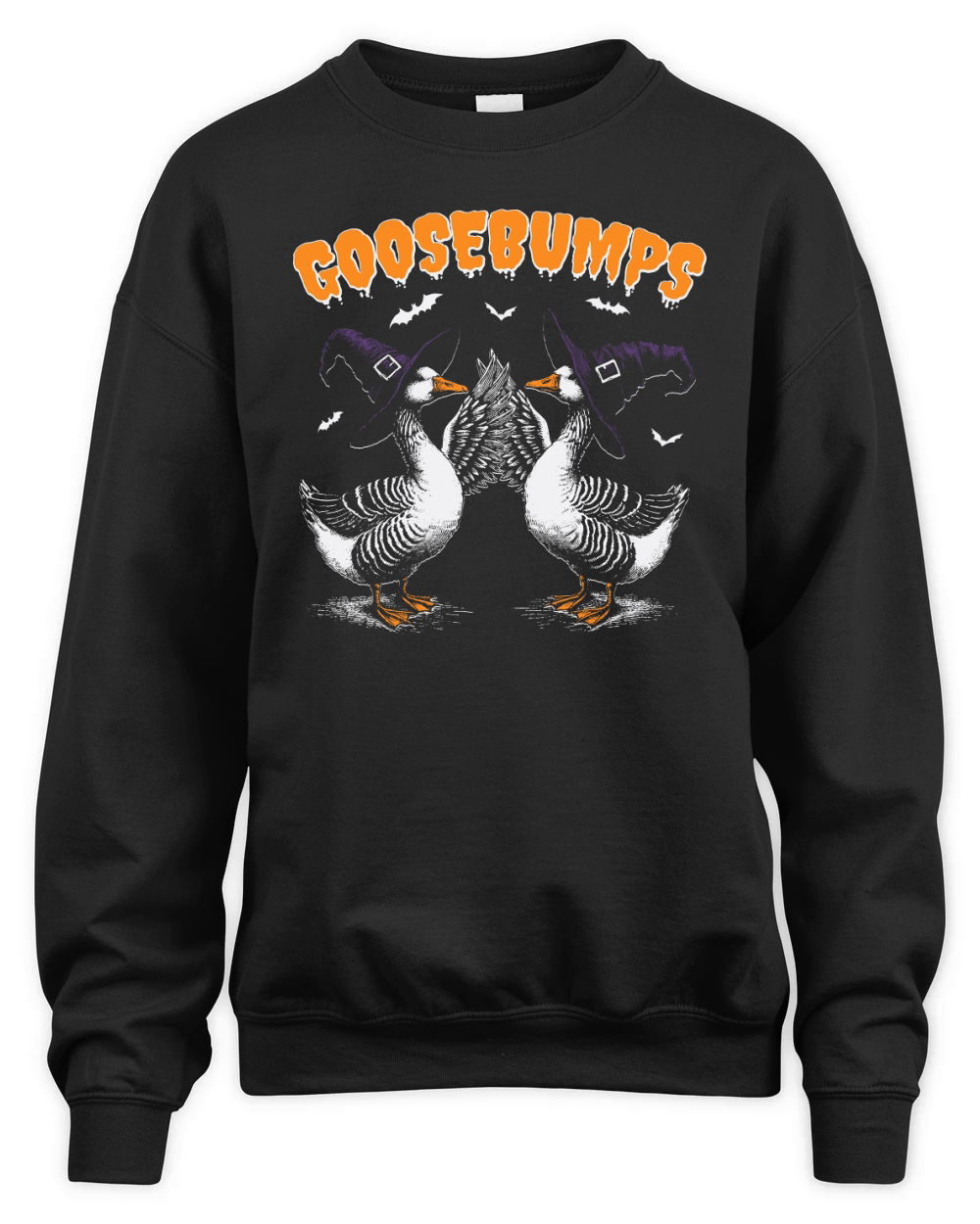0502 Goosebumps Halloween Witch Goose D Color Unisex Premium Crewneck Sweatshirt