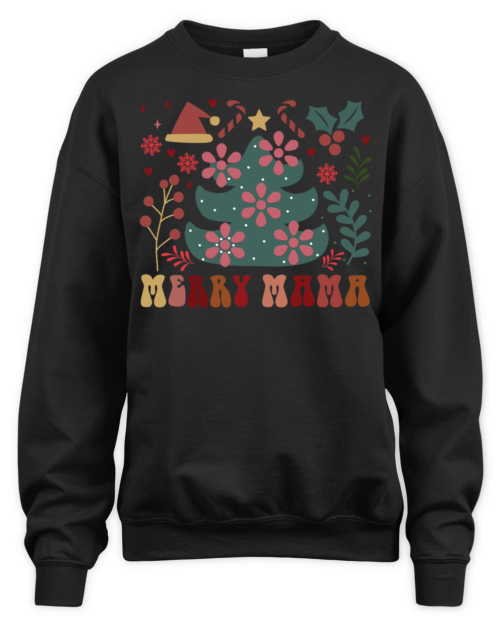 BOHO FLOWERS CHRISTMAS 3 02 Unisex Premium Crewneck Sweatshirt