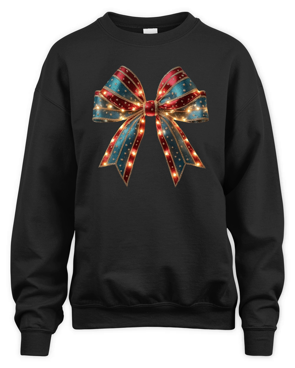 Christmas Light Bow 5 Unisex Premium Crewneck Sweatshirt