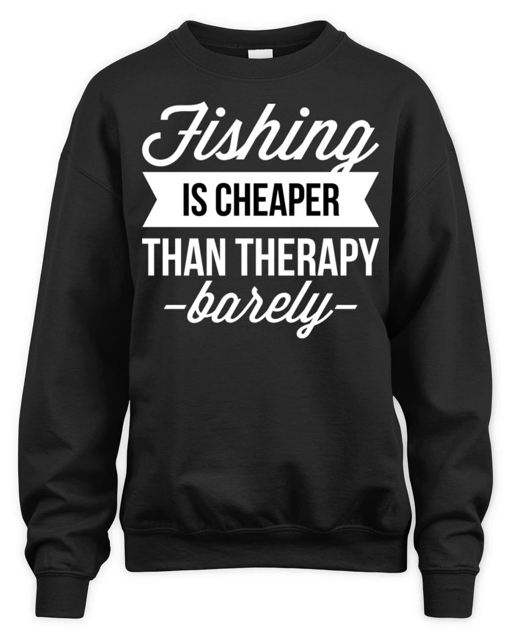 Fishing is cheaper than therapy Unisex Premium Crewneck Sweatshirt