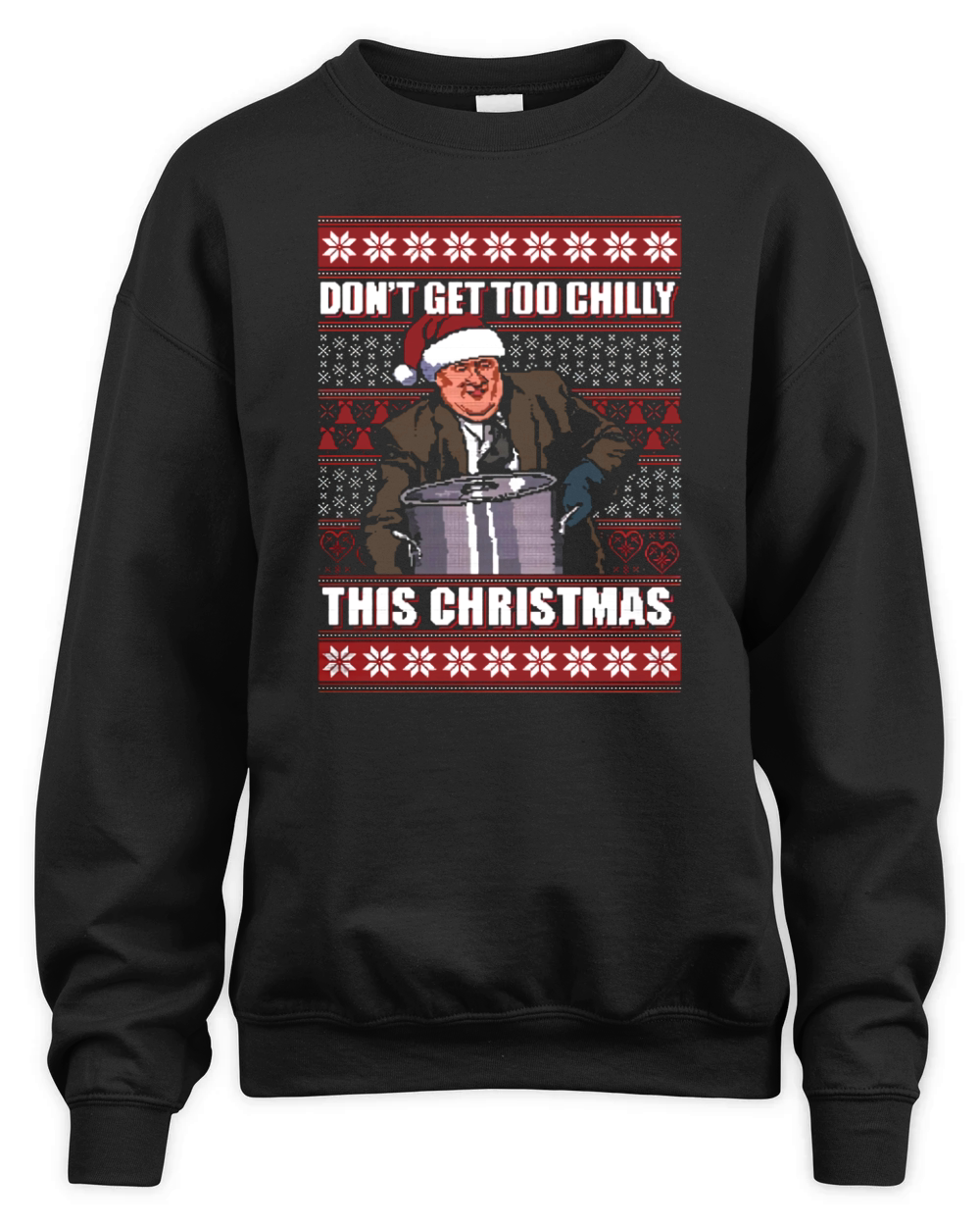 Kevin Malone Dont Get Too Chilly This Christmas Ugly Unisex Premium Crewneck Sweatshirt