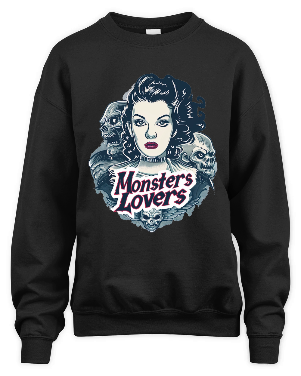 Monster Lover Vintage Halloween 4 Unisex Premium Crewneck Sweatshirt