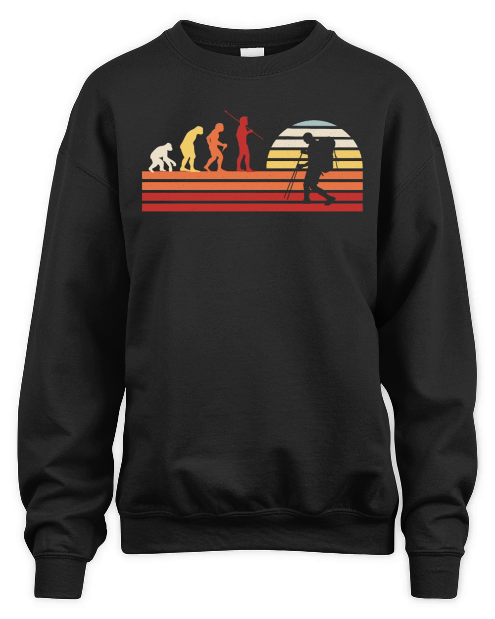 Retro Hiking Trails Outdoor Hike Vintage Hiker Unisex Premium Crewneck Sweatshirt
