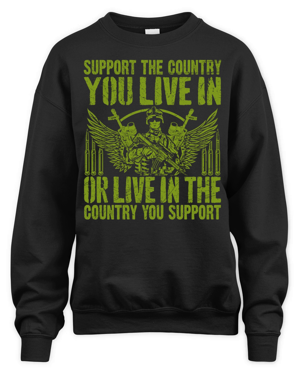 support the country you live in or live in the country you support Unisex Premium Crewneck Sweatshirt