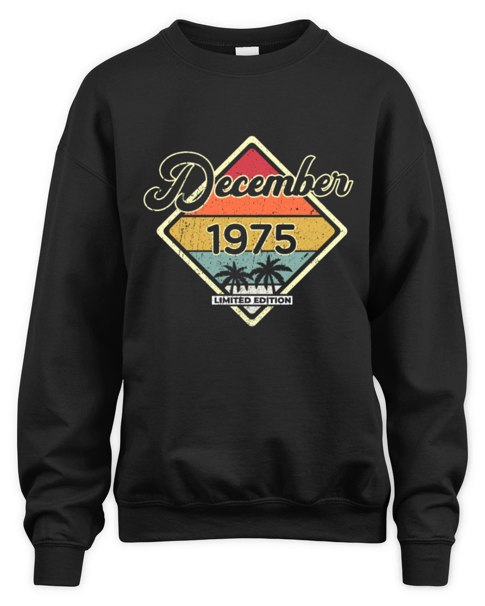 Vintage 45th Birthday December 1975 Sports Gift Unisex Premium Crewneck Sweatshirt