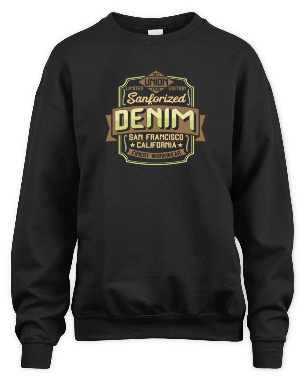 Vintage Denim Logo Unisex Premium Crewneck Sweatshirt