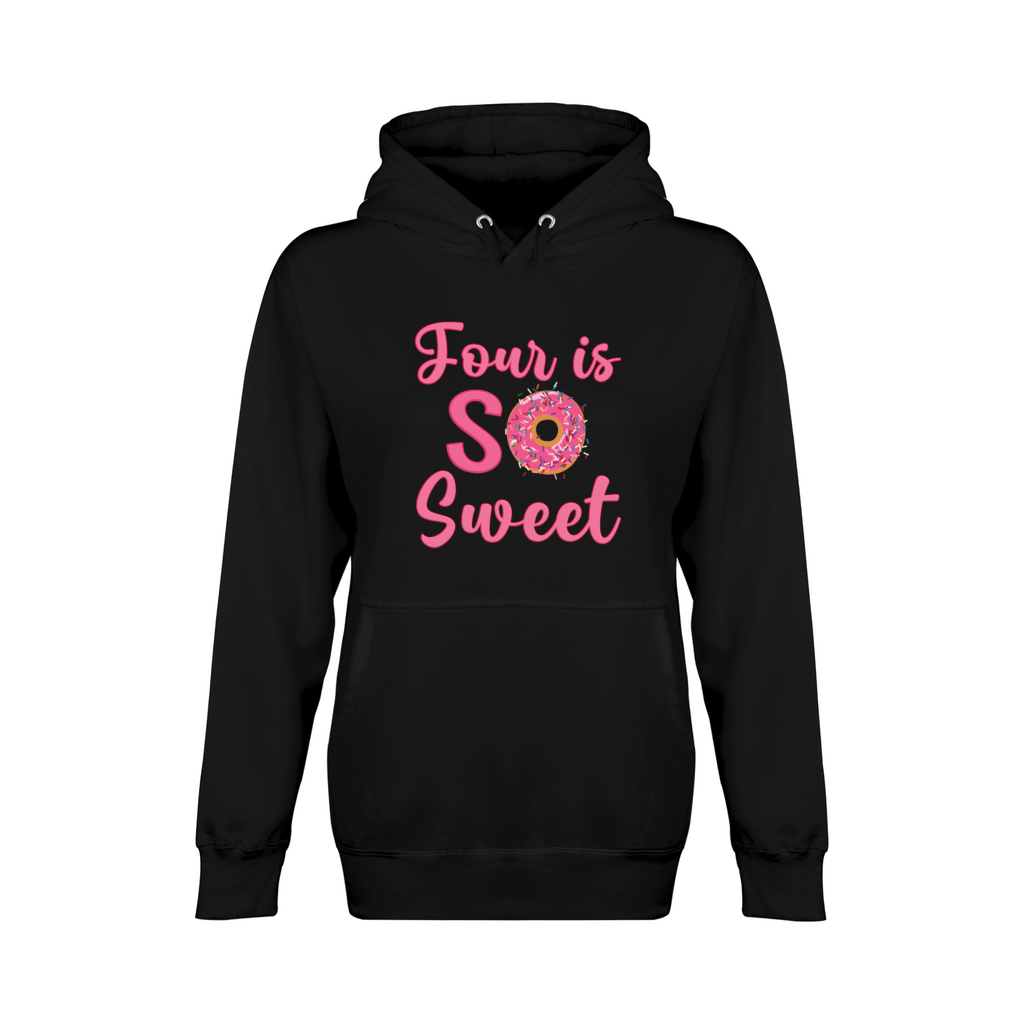 4th Birthday Sweet Donut 4 Years Old Girl Gift Unisex Premium Pullover Hoodie