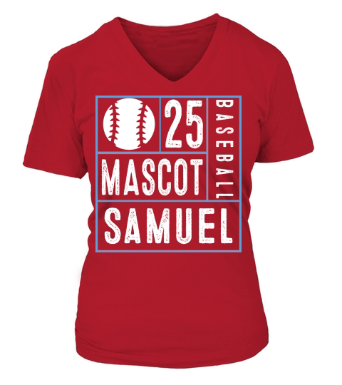 25 mascot samuel Baseball V-neck T-Shirt Woman
