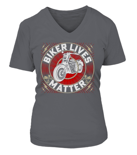 Biker Lives Matter Motorcycle V-neck T-Shirt Woman