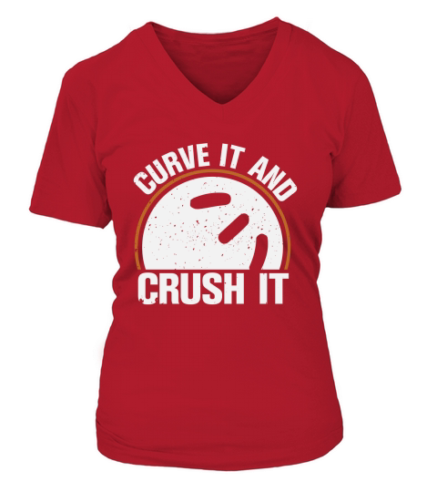 Curve It And Crush It V-neck T-Shirt Woman