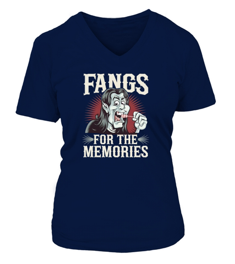 FANGS FOR THE MEMORIES V-neck T-Shirt Woman
