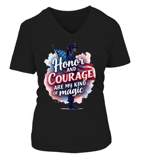 Honor and courage are my kind of magic 08 V-neck T-Shirt Woman