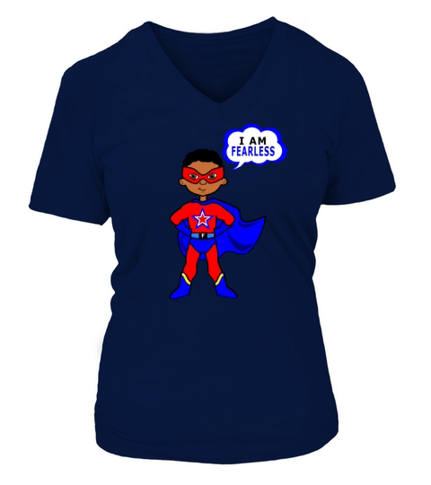 I Am Fearless V-neck T-Shirt Woman