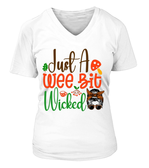 Just A Wee Bit Wicked V-neck T-Shirt Woman