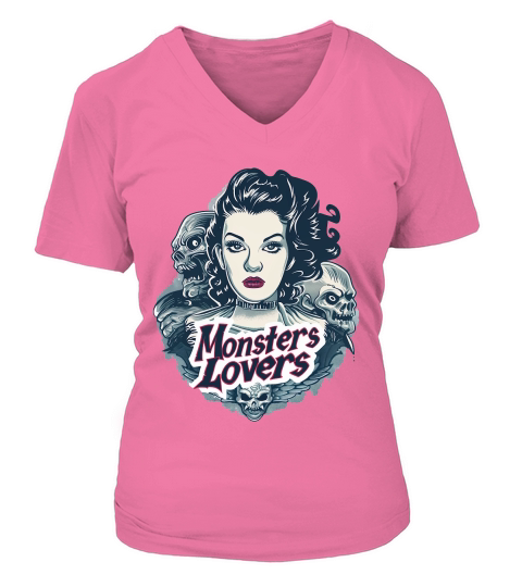 Monster Lover Vintage Halloween 4 V-neck T-Shirt Woman