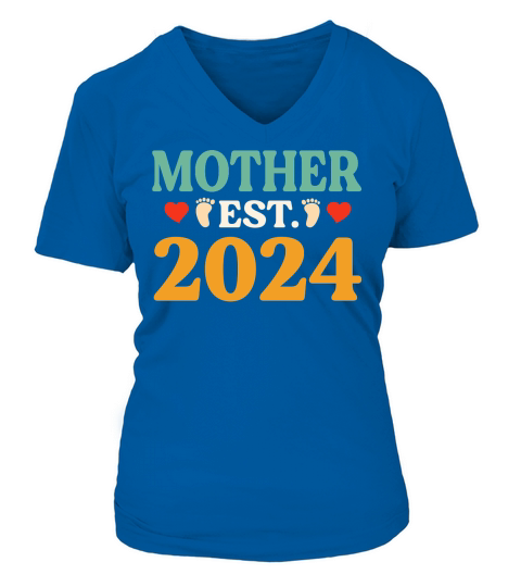 mother day Mother Est 2024 V-neck T-Shirt Woman