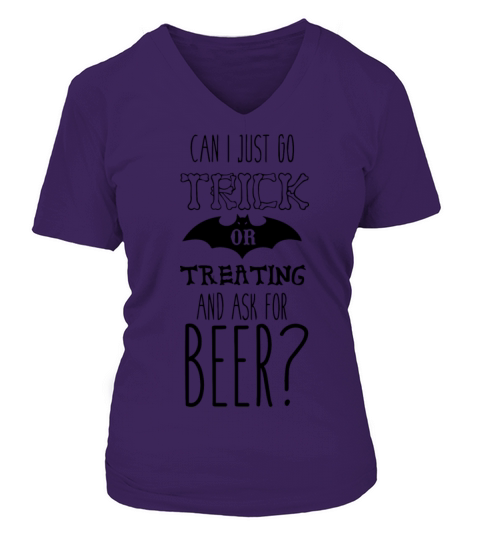 Trick or Treat For Beer V-neck T-Shirt Woman