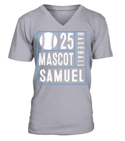 25 mascot samuel Baseball V-Neck T-shirt