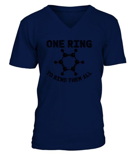 Chemistry Benzene Ring Molecule Bond V-Neck T-shirt