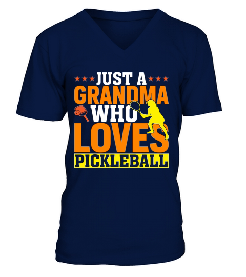 Just a grandma who loves Pickleball V-Neck T-shirt