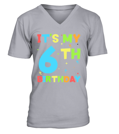 Kids Its My 6th Birthday Boy 6 Toddler V-Neck T-shirt