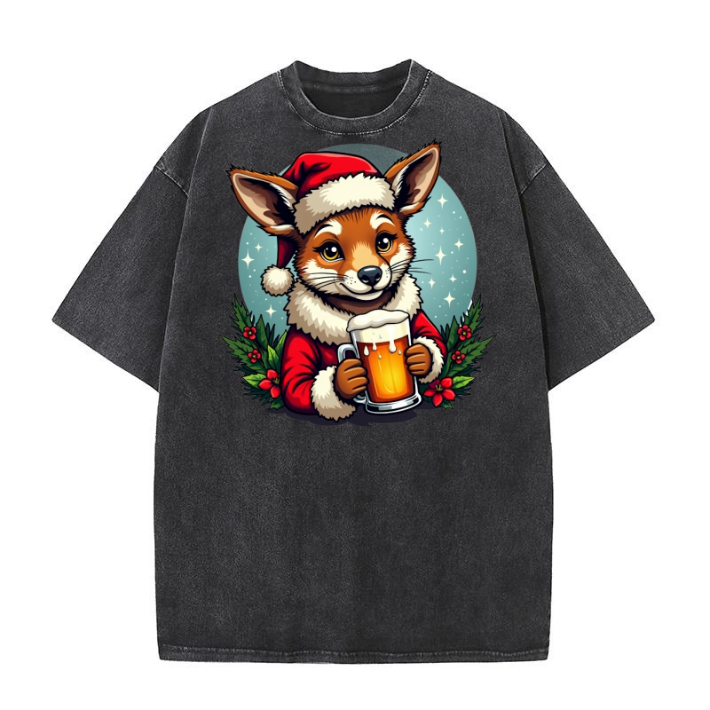 Animal Beer Christmas Sublimation Bundle 08 Washed T-Shirt