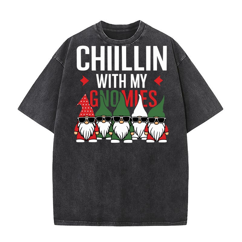 Chillin with My Gnomies Washed T-Shirt