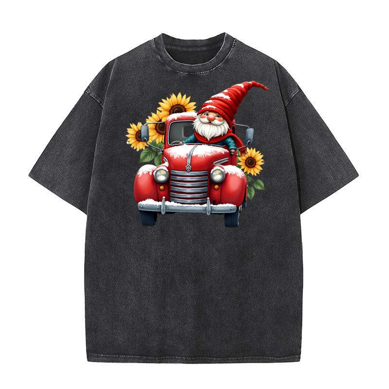 Gnome Sublimation Clipart 10 09 Washed T-Shirt