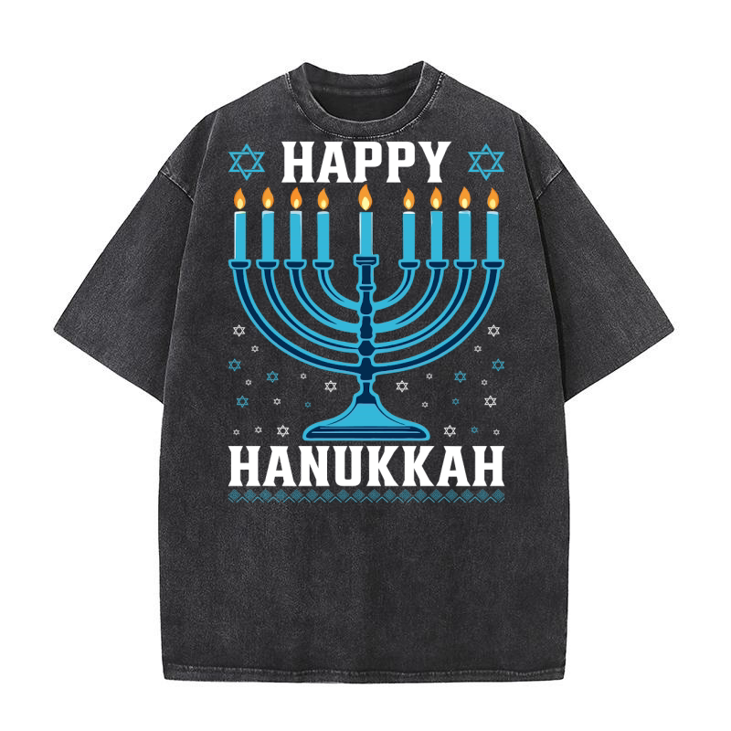 happy hanukkah 1.05 Washed T-Shirt