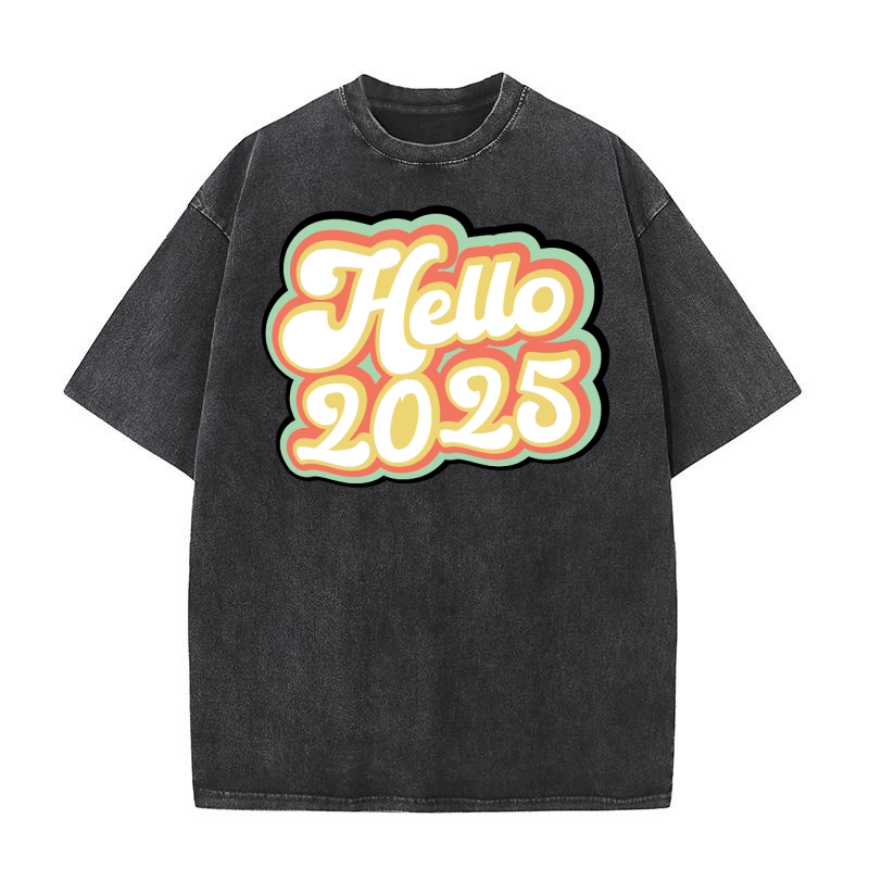 Hello 2025 05 Washed T-Shirt