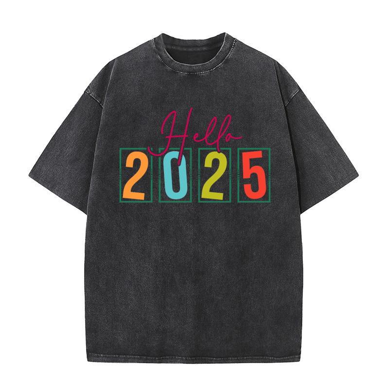 Hello 2025 07 Washed T-Shirt