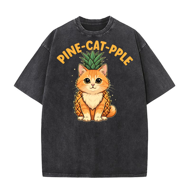 Pine Cat Pple 03 Washed T-Shirt