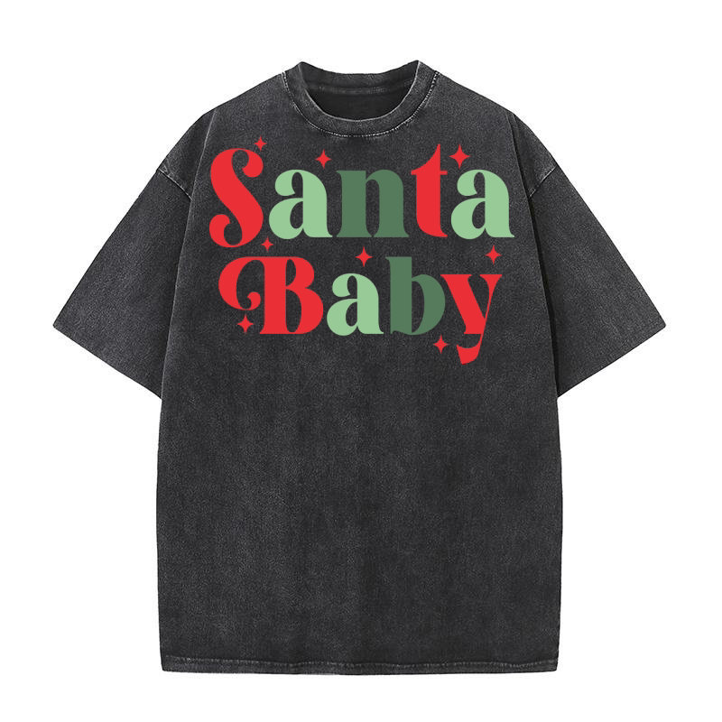 Santa baby 4 Washed T-Shirt