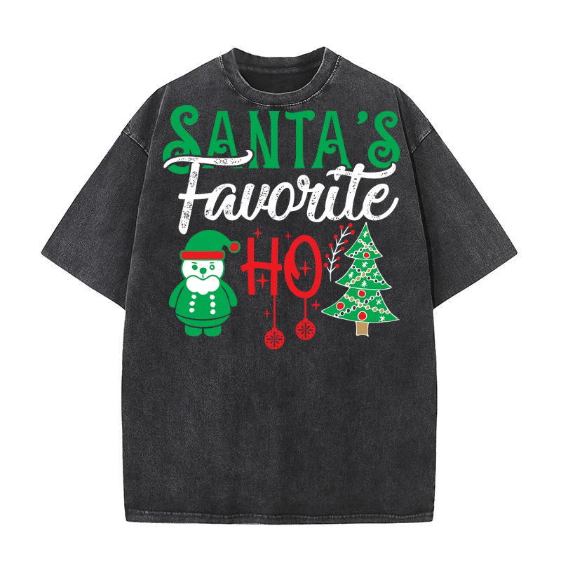Santas Favorite Ho 14 Washed T-Shirt