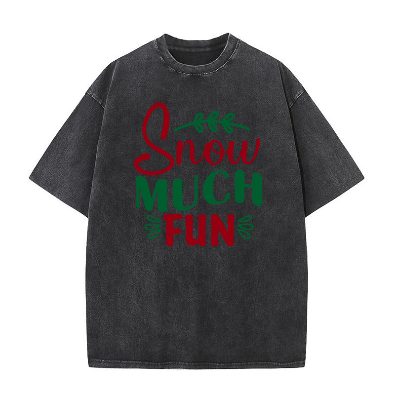 Snow much fun Washed T-Shirt