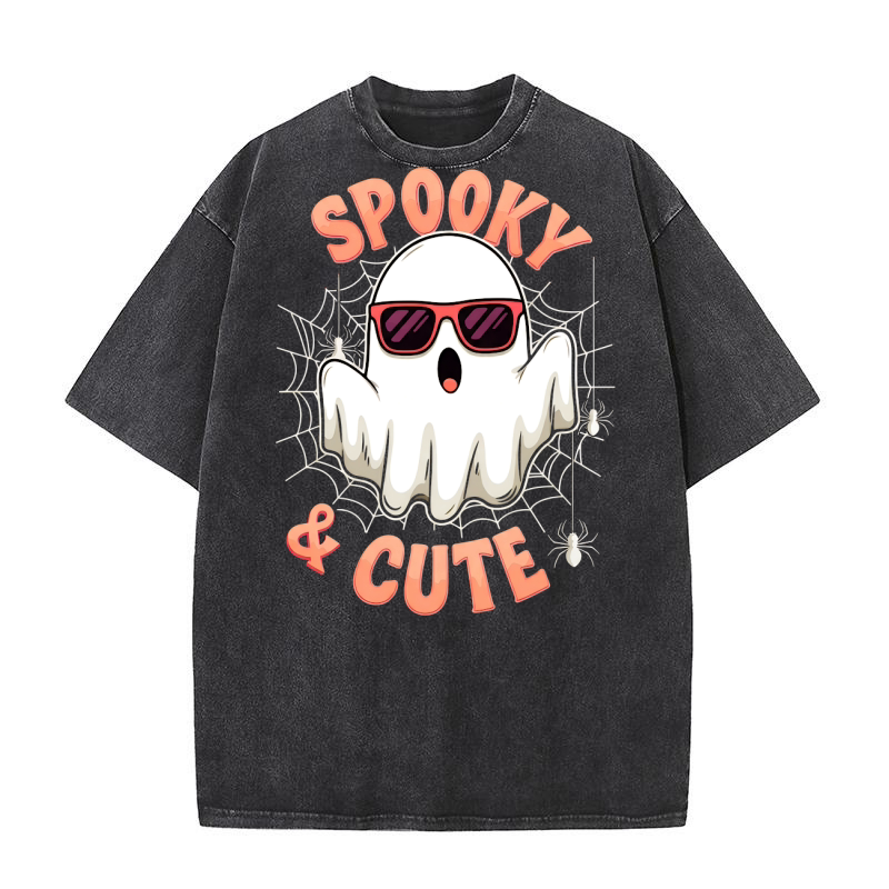 Spooky And Cute 3 Washed T-Shirt