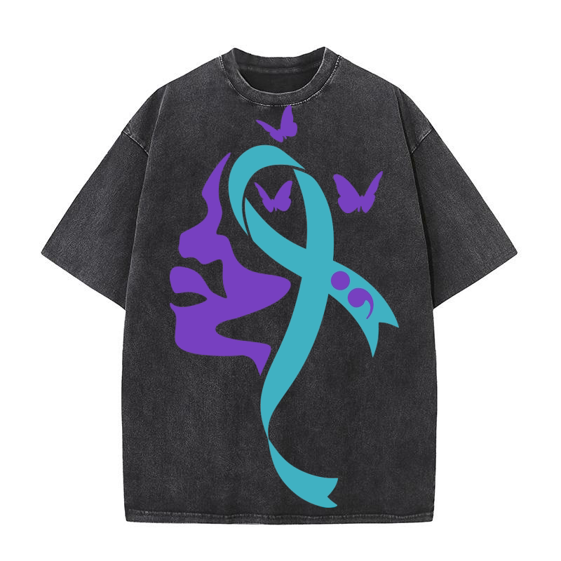 SUICIDE AWARENESS 1 Washed T-Shirt