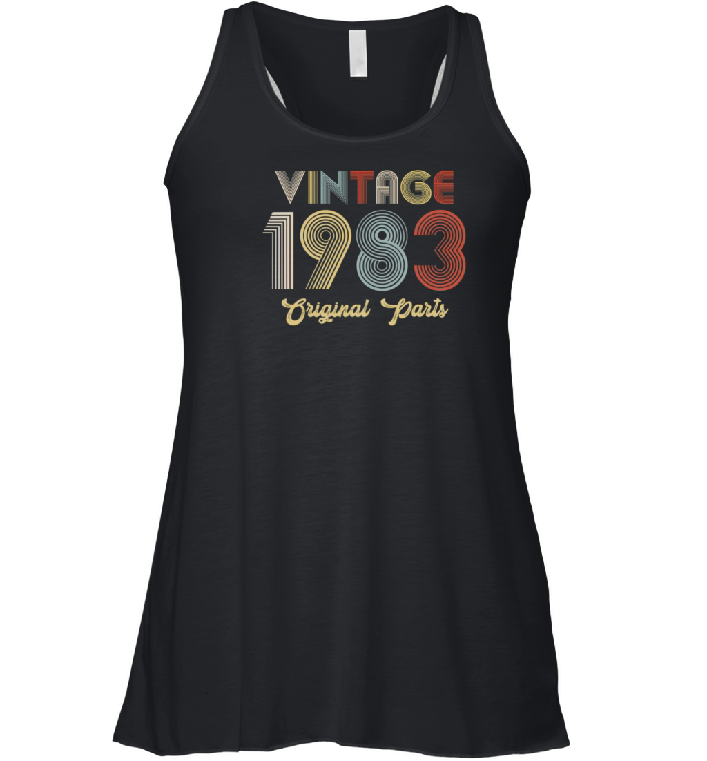 38th Birthday Vintage 1983 Original Parts Women's Flowy Tank Top