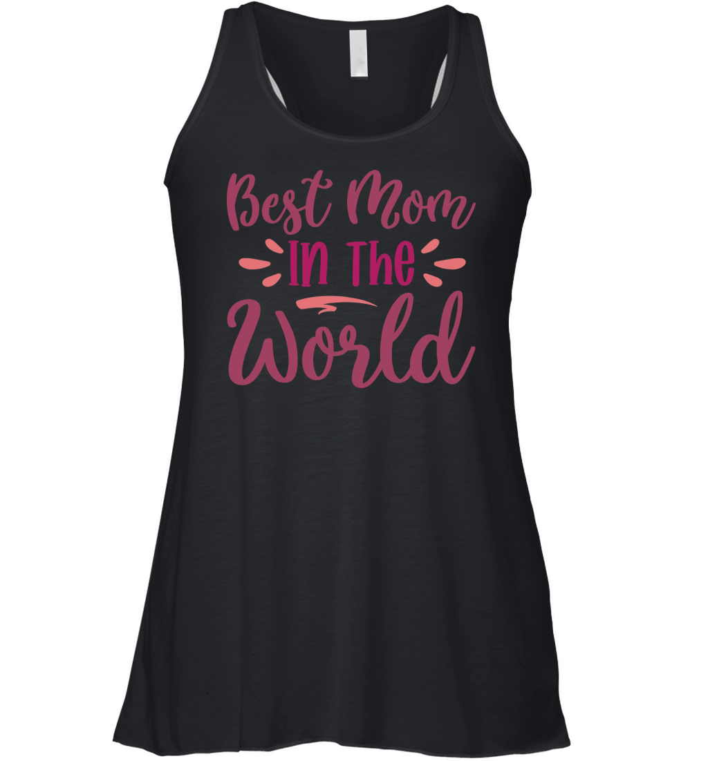 Best Mom in the World SVG Women's Flowy Tank Top