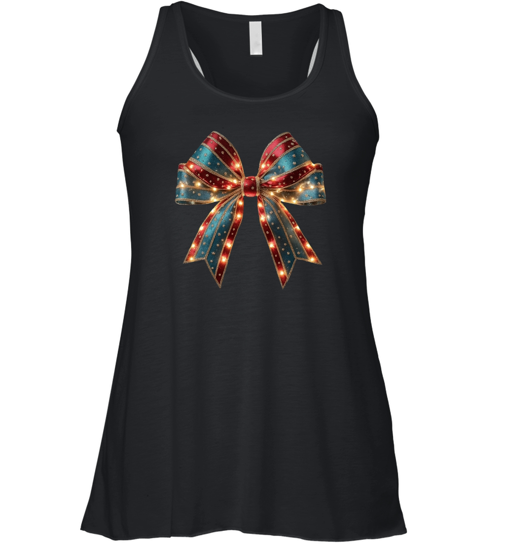 Christmas Light Bow 5 Women's Flowy Tank Top