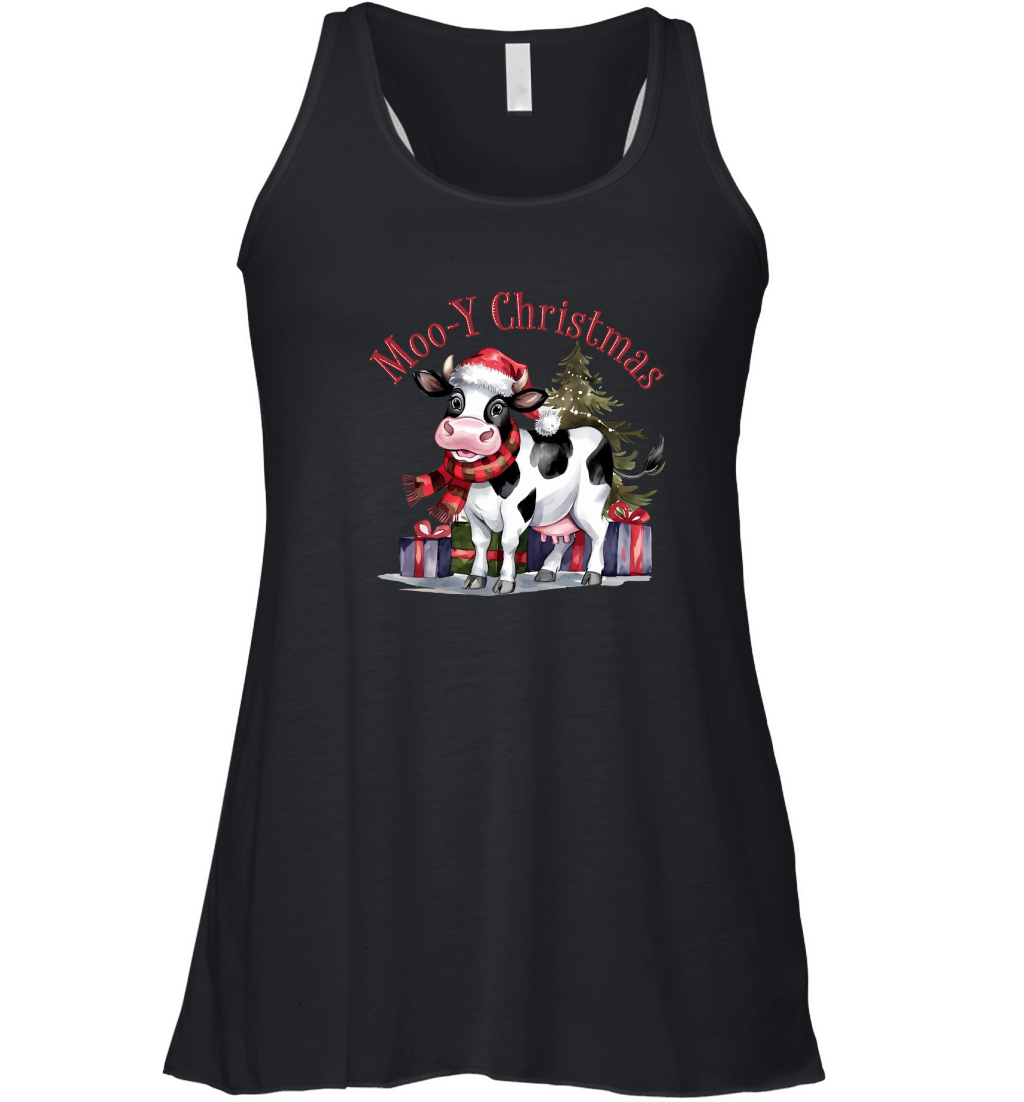 Moo Y Christmas Vintage Women's Flowy Tank Top