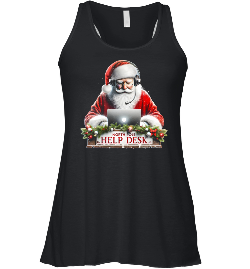 Santas North Pole Help Desk Women's Flowy Tank Top