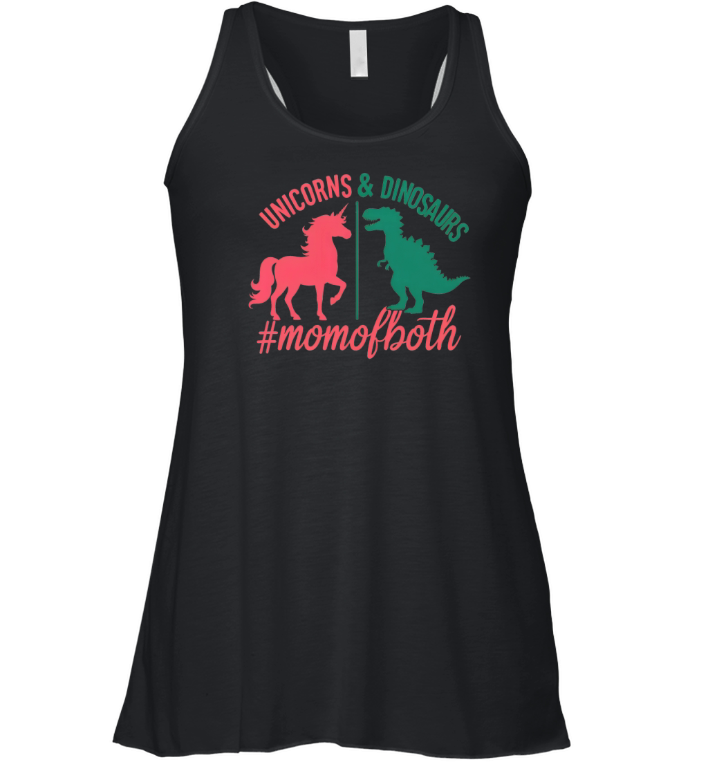 Unicorns And Dinosaurs #momofboth 02 Women's Flowy Tank Top