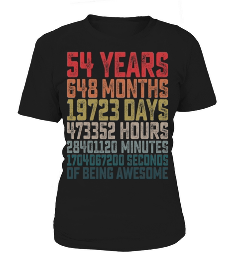 54th Birthday Shirt Vintage Retro Countdown Women's T-Shirt