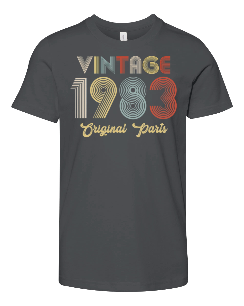 38th Birthday Vintage 1983 Original Parts Youth Unisex Jersey Tee