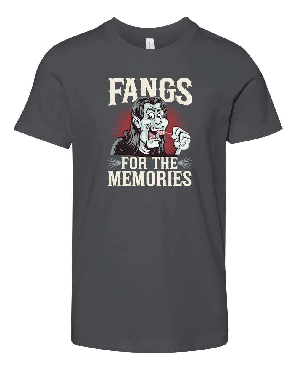 FANGS FOR THE MEMORIES Youth Unisex Jersey Tee